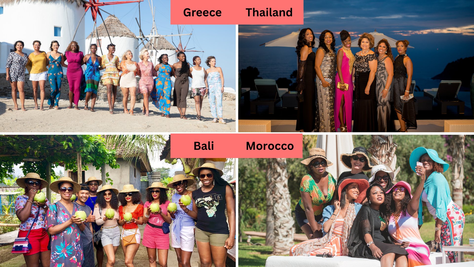 Greece, Thailand, Bali, Morocco retreats